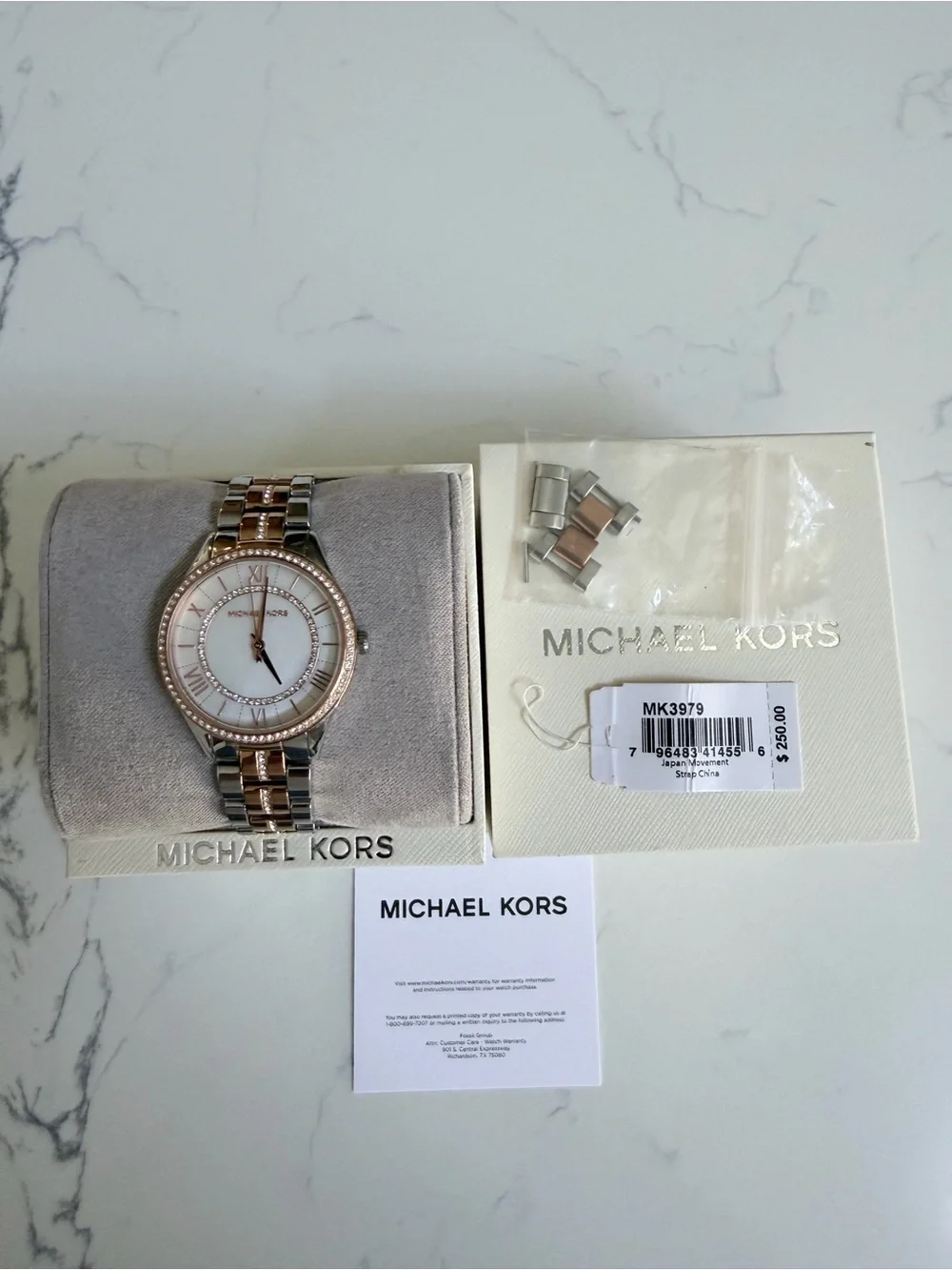 Michael Kors Lauryn Two-Tone Stainless Steel Crystal Watch MK3979